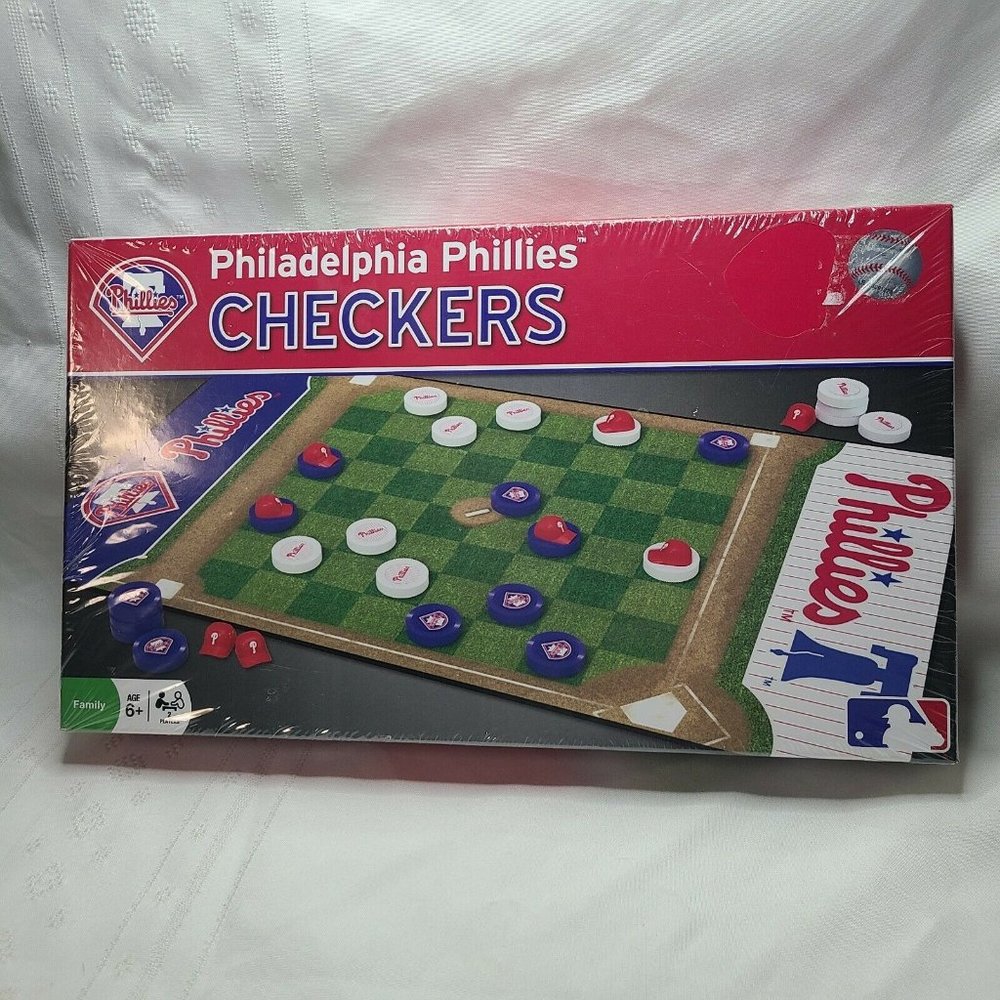 Factory sealed Phillies Checkers Game with Phillies Cap King Pieces